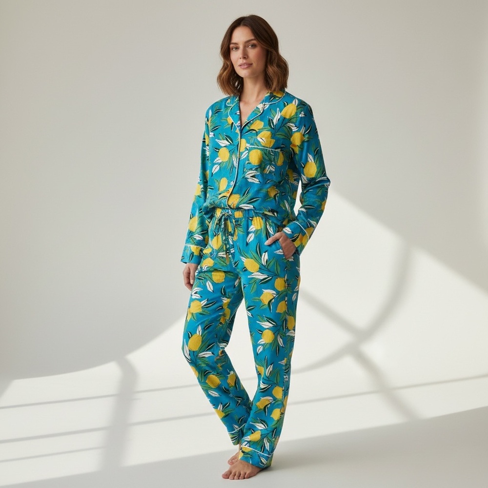 Printfresh Organic Lemon Zest 100% Organic Cotton PJ Set